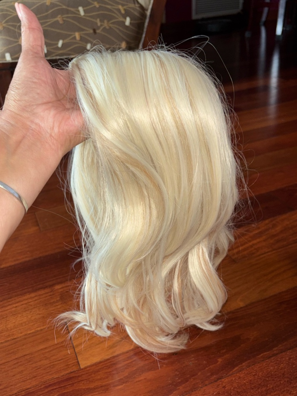 Blonde Women's Synthetic Hairpiece - Natural Light Blonde